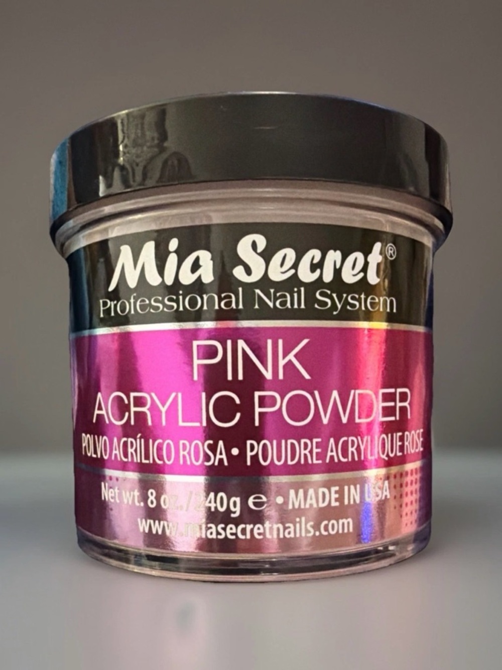 Mia Secret Professional Acrylic Nail Powder 8 oz - Pink Acrylic Powder - Sealed